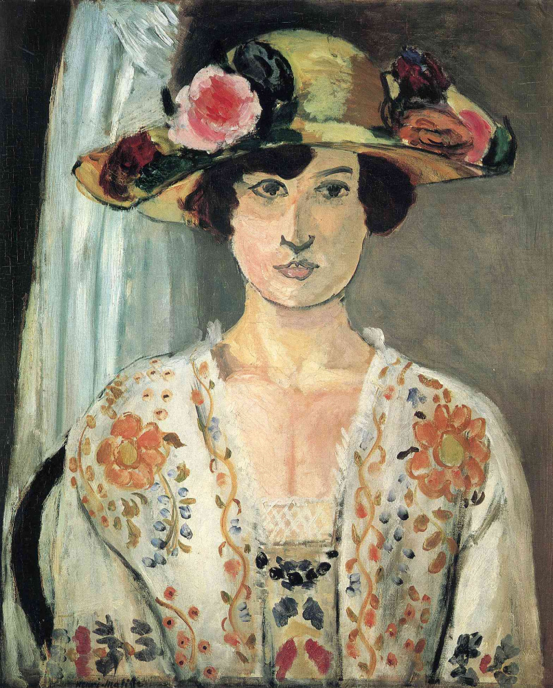 Henri Matisse. Lady in hat with flowers