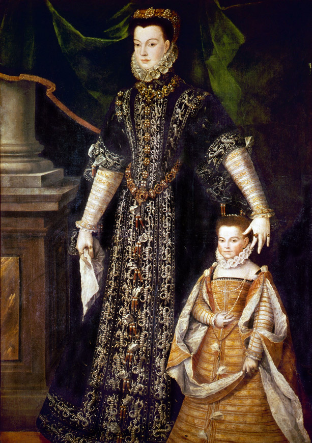 Sofonisba Anguissola. Diana d'Andouine和她的女儿Katharina的肖像