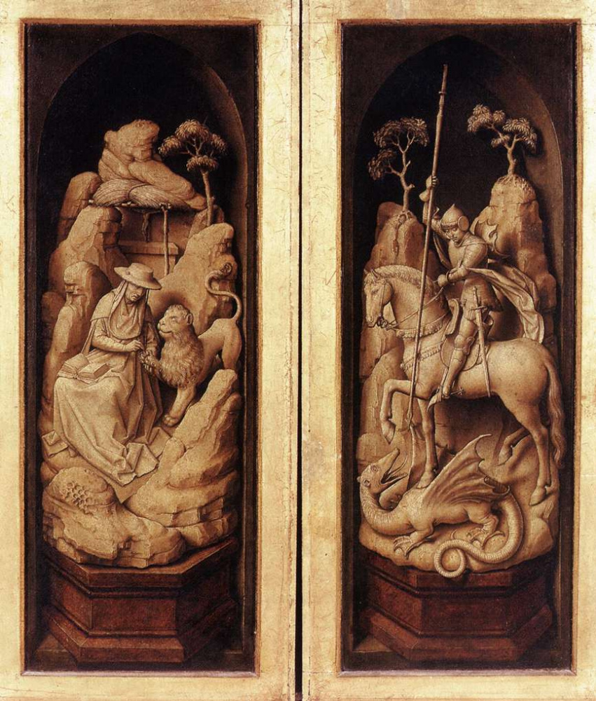 Rogier van der Weyden. Sforza triptych (closed)