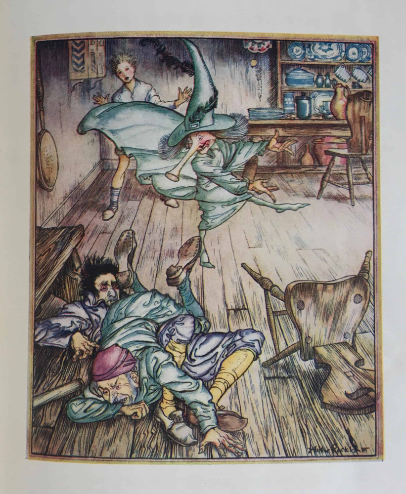 Arthur Rackham. Illustration for the fairy tale "The King of the Golden River"