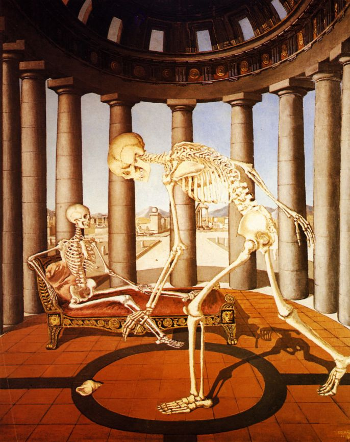 Скелет с раковиной