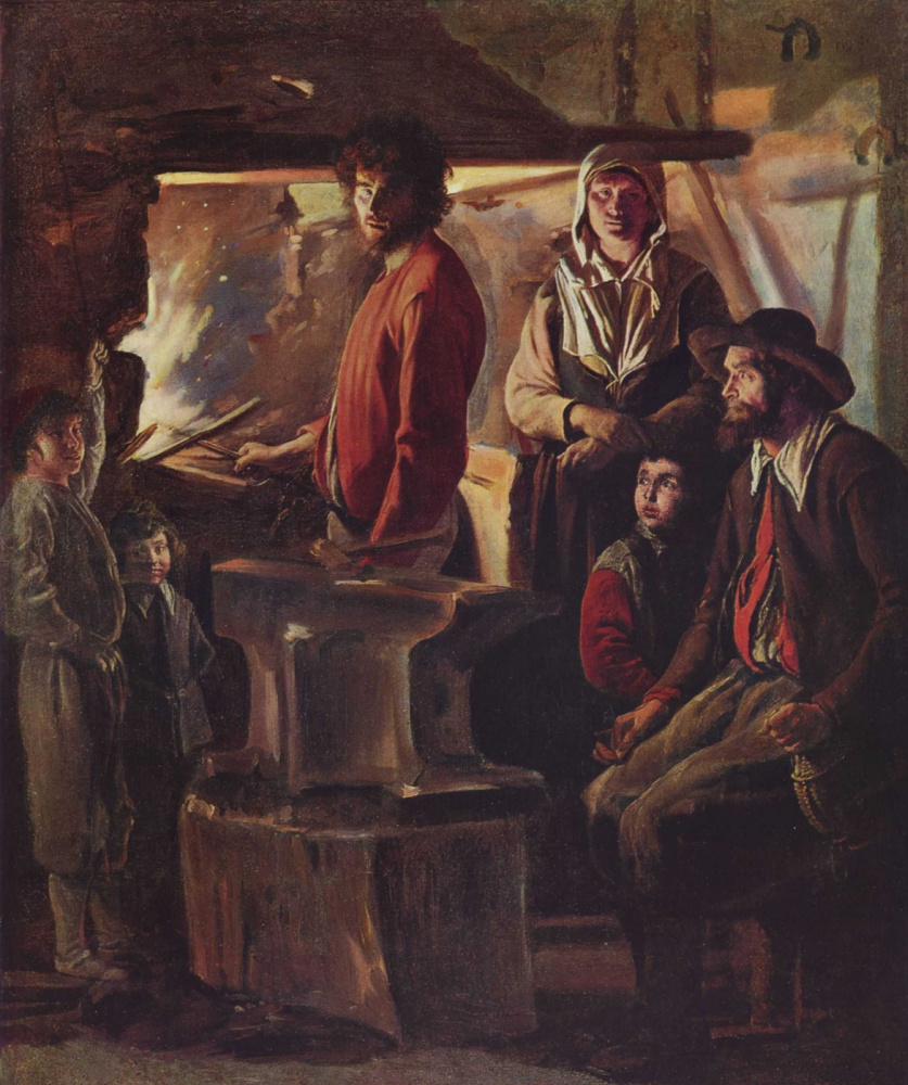 Antoine Louis and Mathieu. In the forge