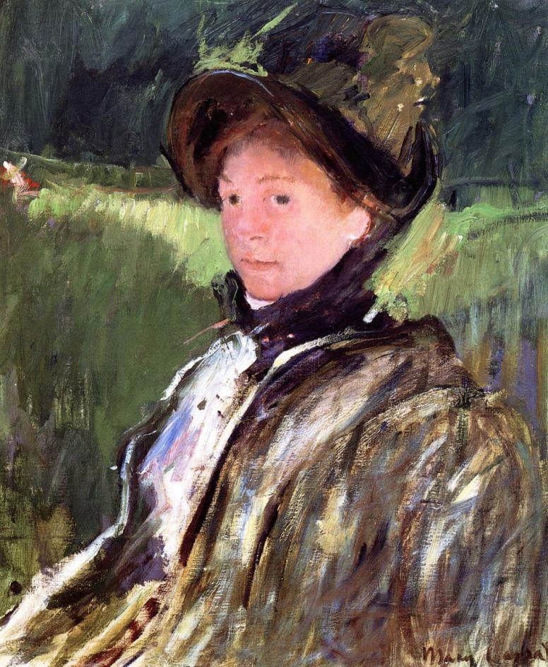 Mary Cassatt. Lydia Cesset in bonnet and coat