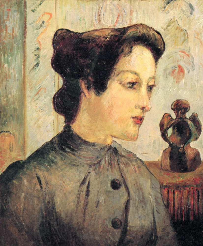 Paul Gauguin. Woman with hair retracted in a bun