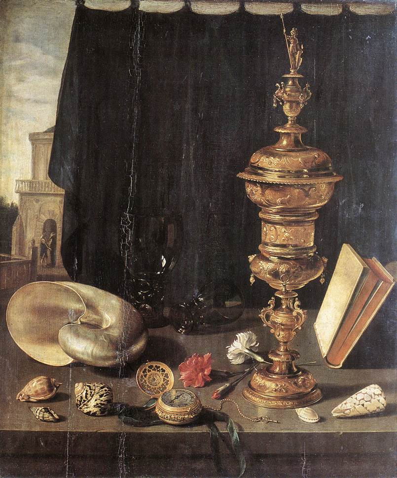 Pieter Claesz. Still life with a big golden goblet