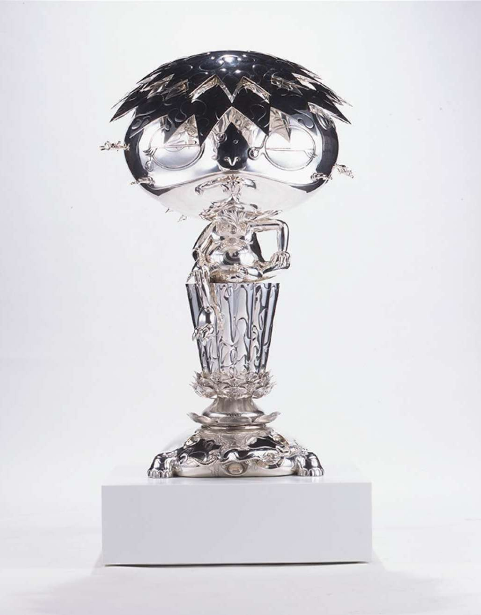 Oval silver Buddha, 2011, 85×137×78 cm by Takashi Murakami