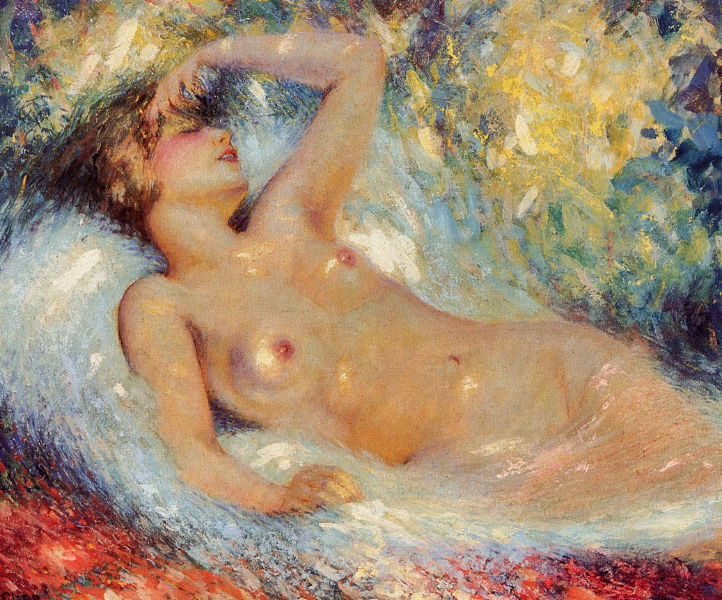 Nude oil painted