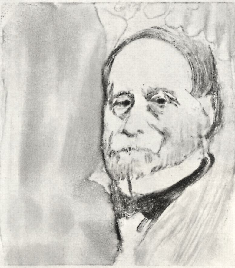 Edgar Degas. A man with a short beard