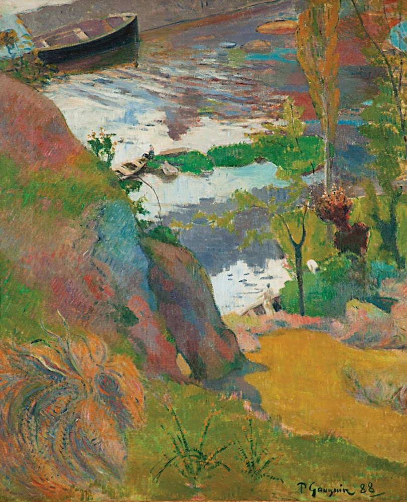 Paul Gauguin. Fischer und Badegäste auf dem Aven