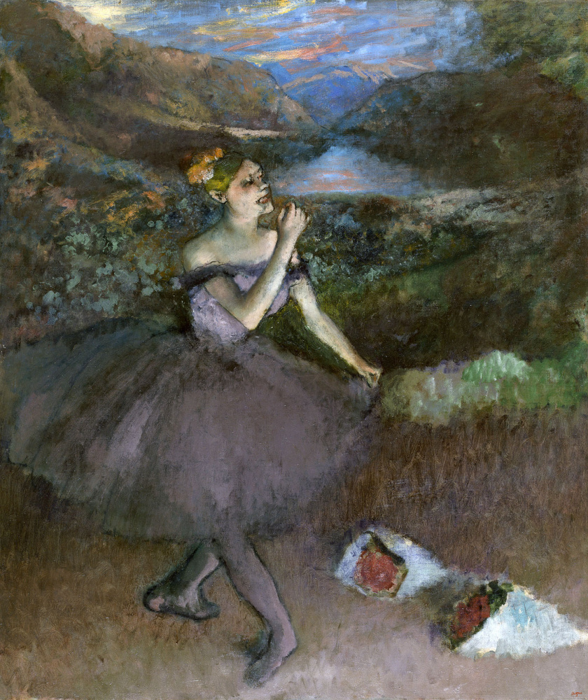 Edgar Degas. Dancer with bouquets