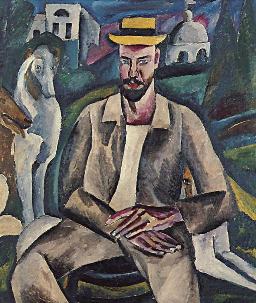 Petr Petrovich Konchalovsky. Portrait of artist Vladimir Rozhdestvensky