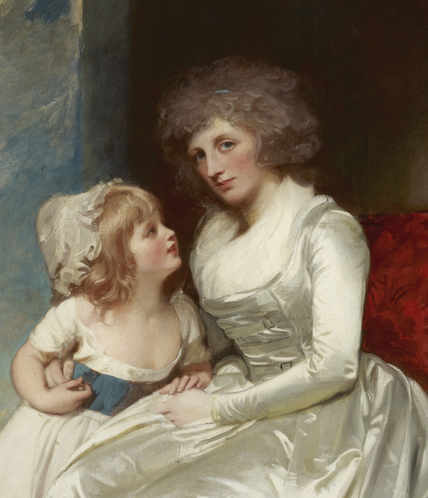 George Romney. Henrietta, the Countess of Warwick with the children. Fragment