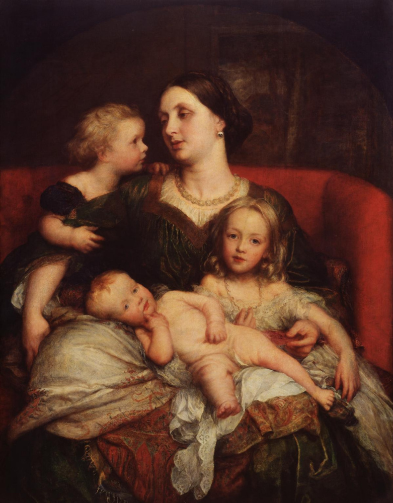 George Frederick Watts. Mrs. Augustus Cavendish-Bentink and her children