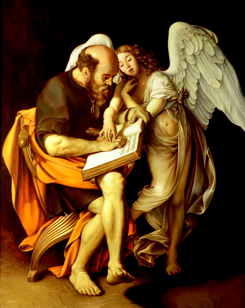 Valery Vasilyevich Litvinov. Apostle Matthew and Angel (copy of Caravaggio)