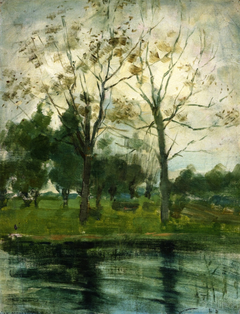 Piet Mondrian. Two trees by the river