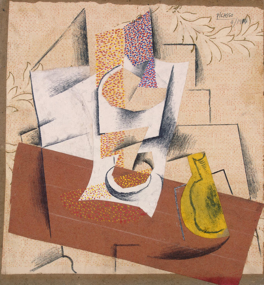 Pablo Picasso. Composition with a sliced pear
