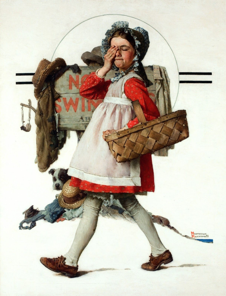 Norman Rockwell. From the series "First love"