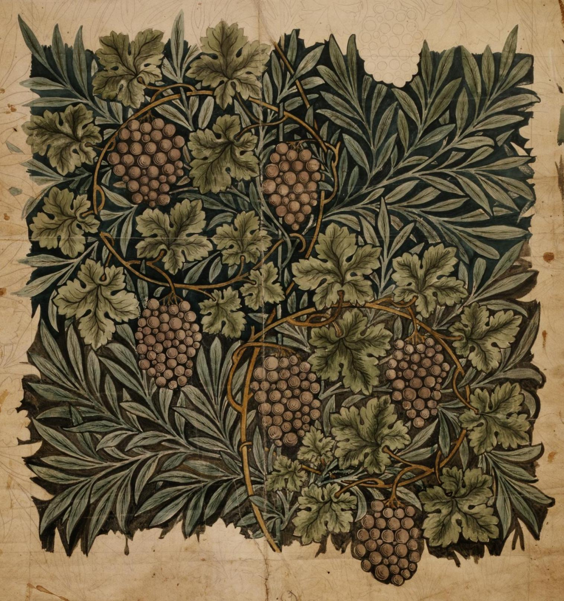 Grapes, 1874, 75×81 cm by William Morris: History, Analysis 