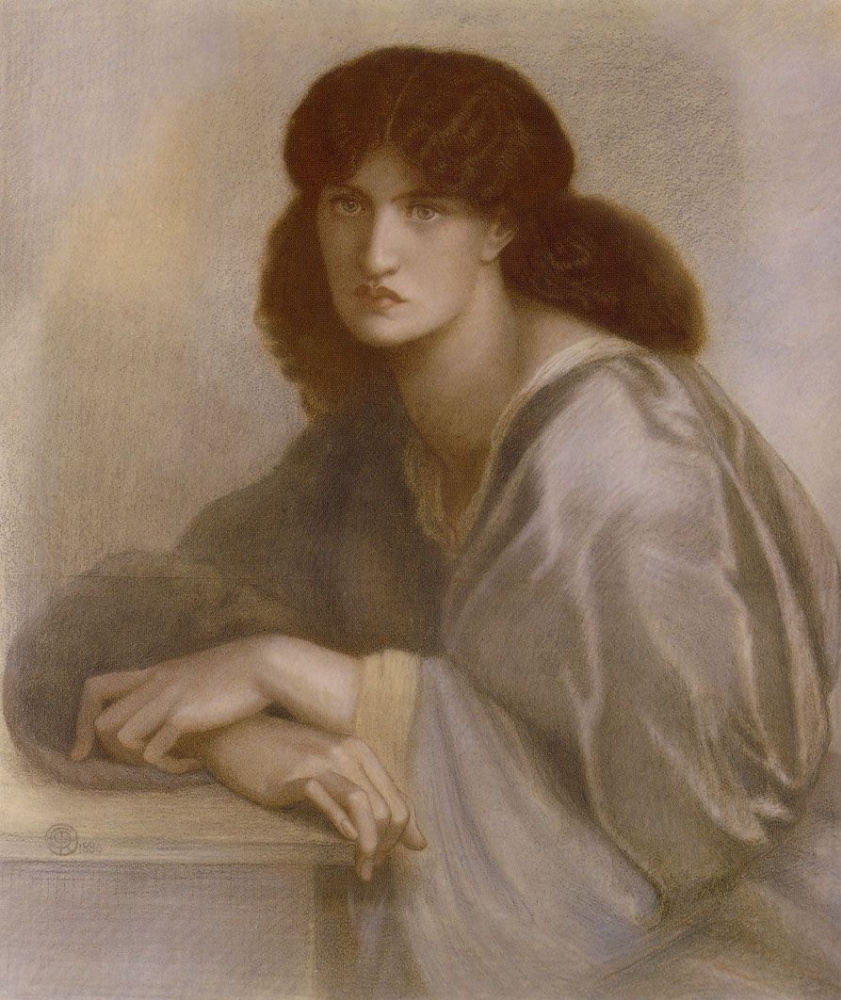 Dante Gabriel Rossetti. The woman behind the Desk