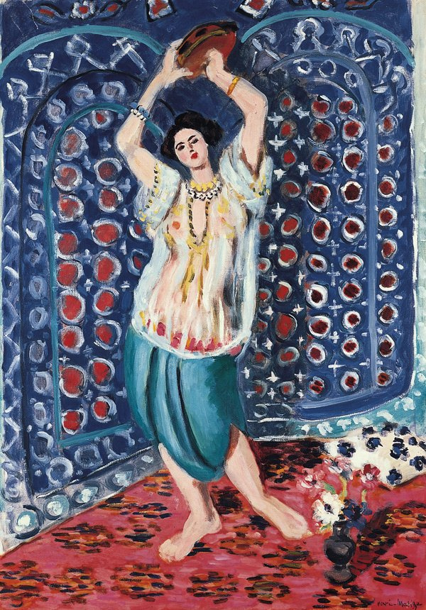 Henri Matisse. Odalisque with tambourine (Harmony in blue)