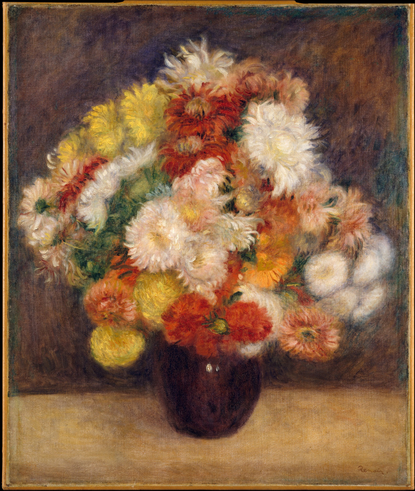 Pierre-Auguste Renoir. Bouquet of chrysanthemums