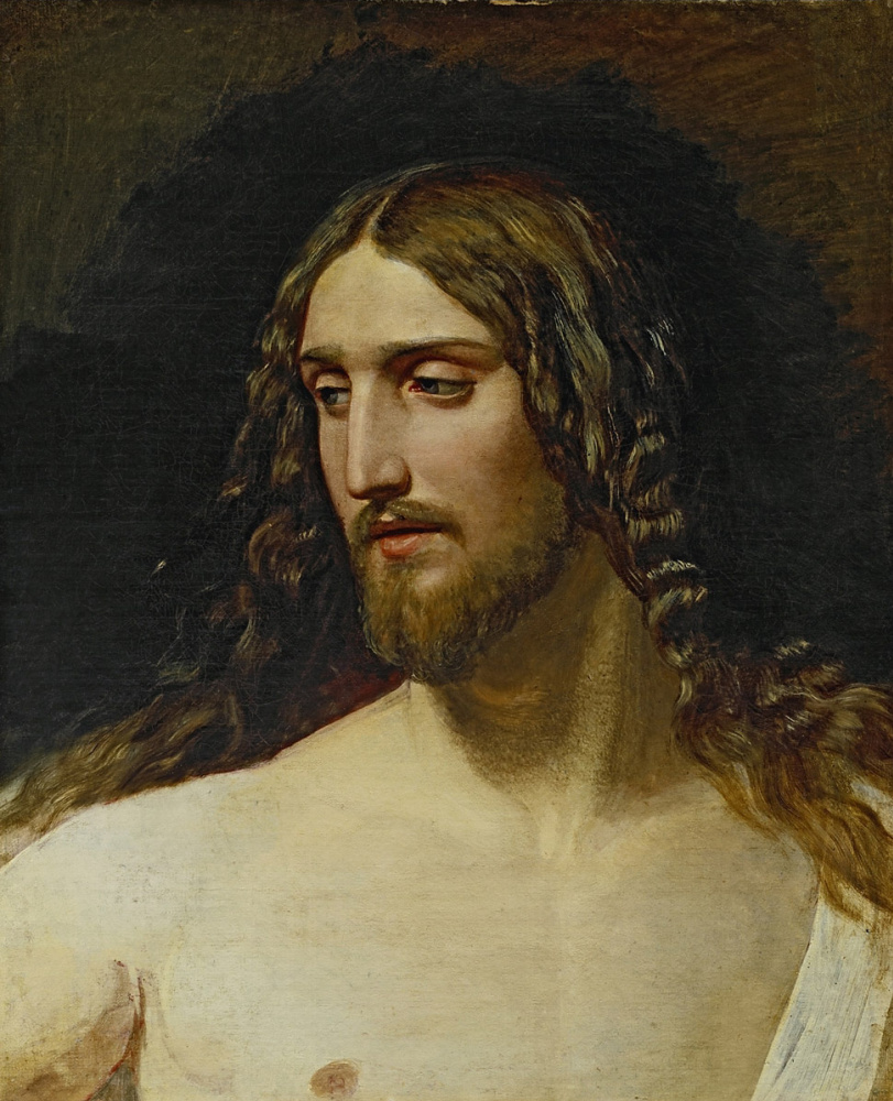 亚历山大·伊凡诺夫·安德烈耶维奇. 头部的基督。 1834