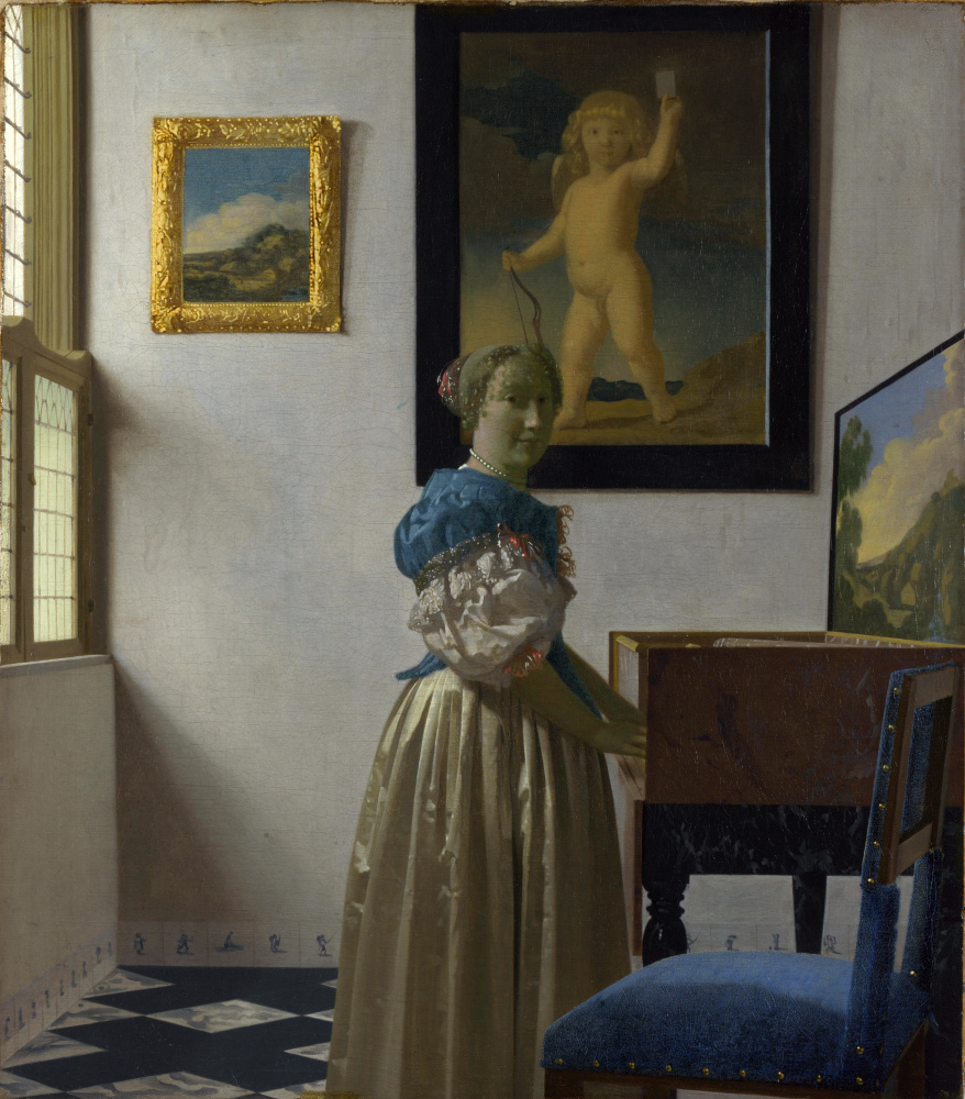 Jan Vermeer. The lady standing at virginal