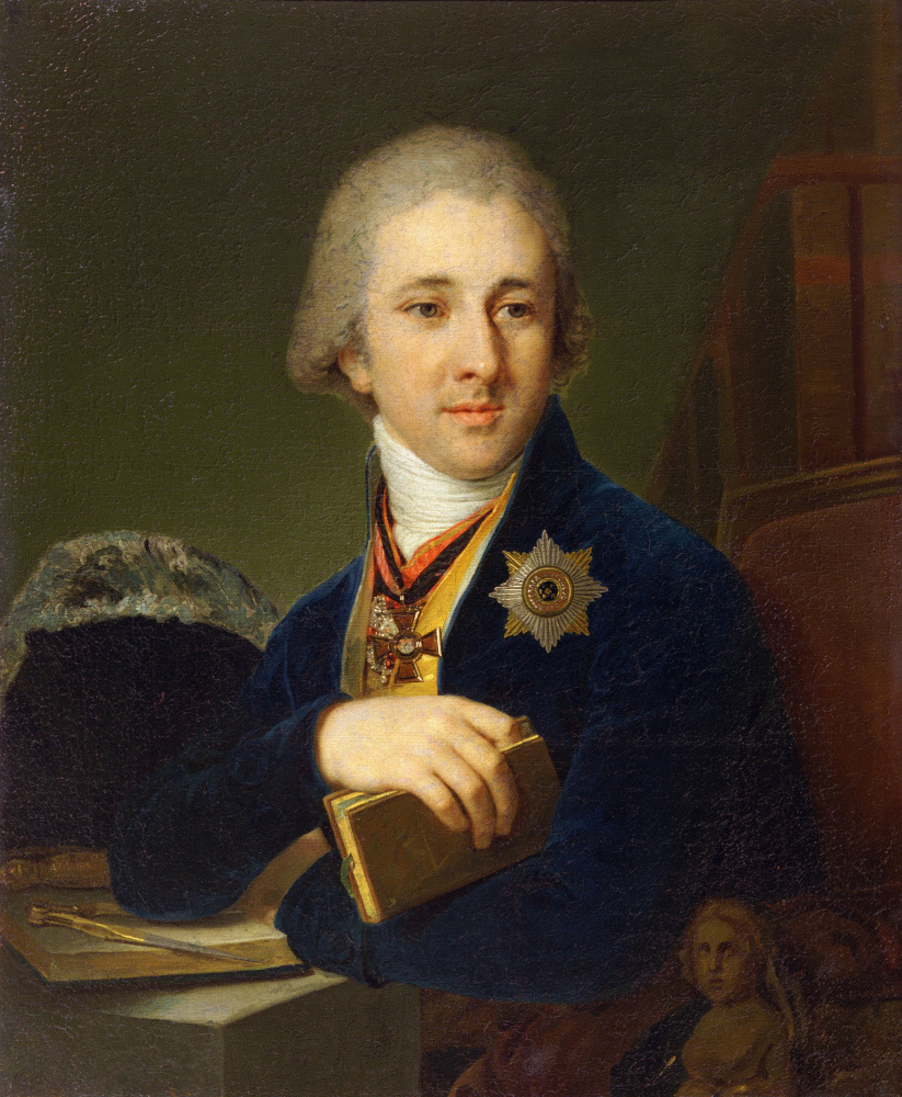 Vladimir Borovikovsky. Retrato del escritor, albañil Alexander F. Labzin en un caftán azul