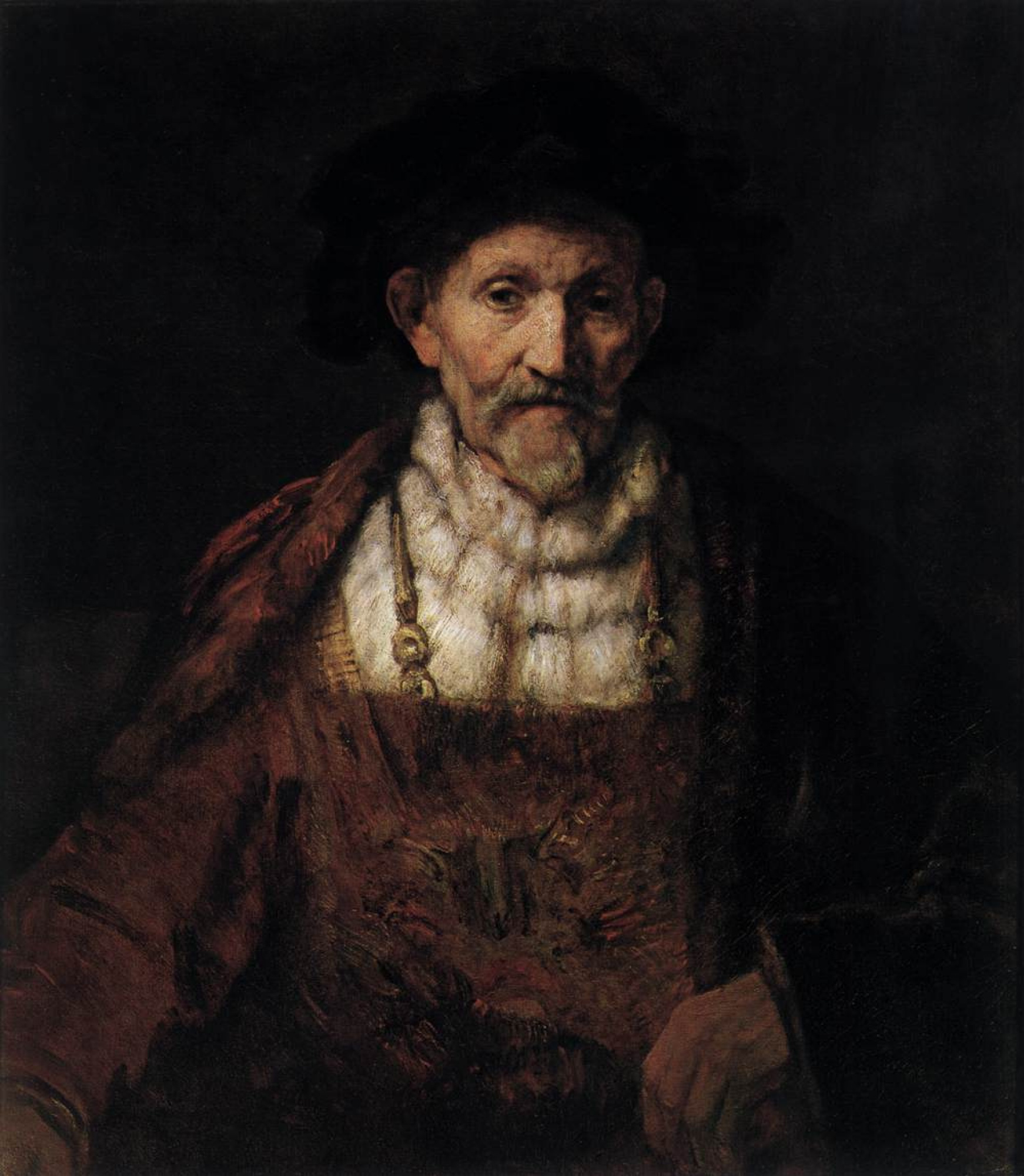 Rembrandt Harmenszoon van Rijn Retrato de un anciano en un disfraz de  fantasía, 1651: Descripción de la obra | Arthive