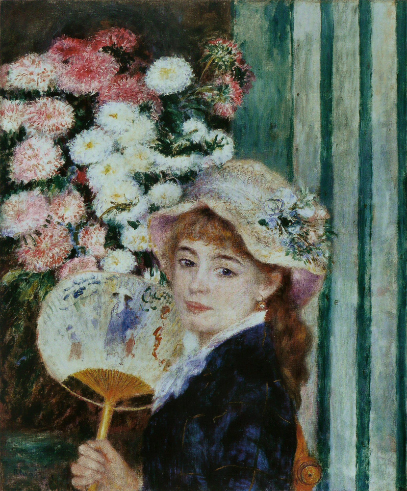 Pierre-Auguste Renoir. Girl with a fan