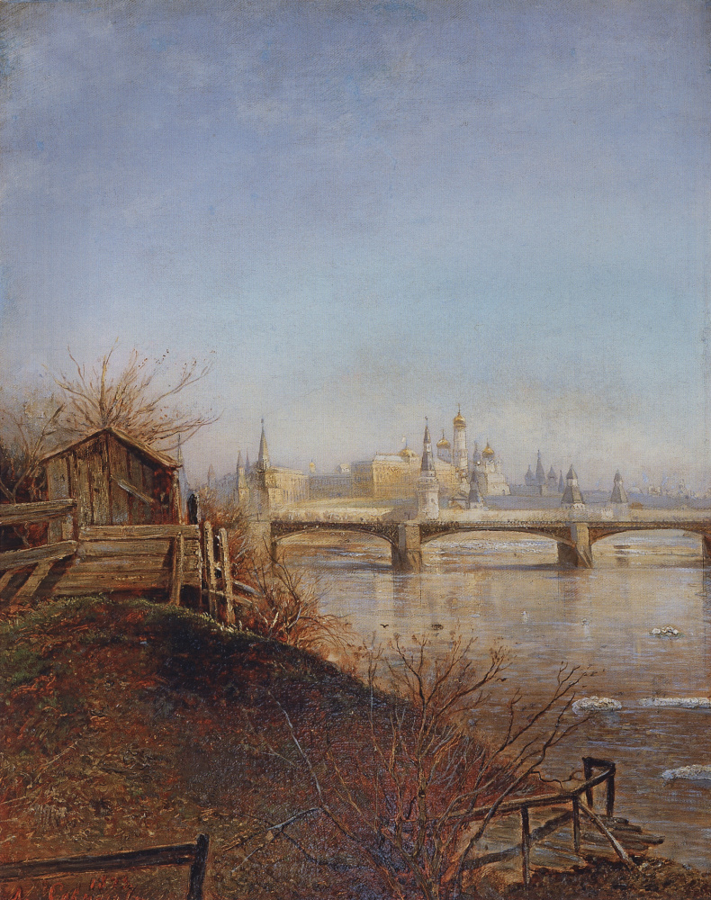 Alexey Savrasov. View of the Moscow Kremlin. Spring