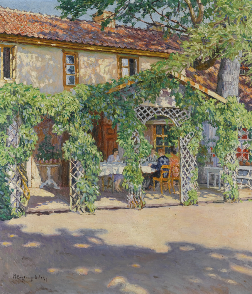 Nikolay Petrovich Bogdanov-Belsky. The cottage in the summer