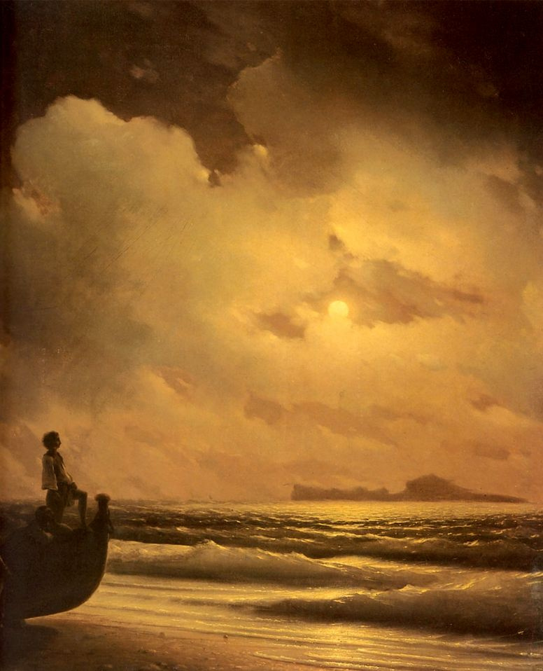 Ivan Aivazovsky. Moonlit night. Capri