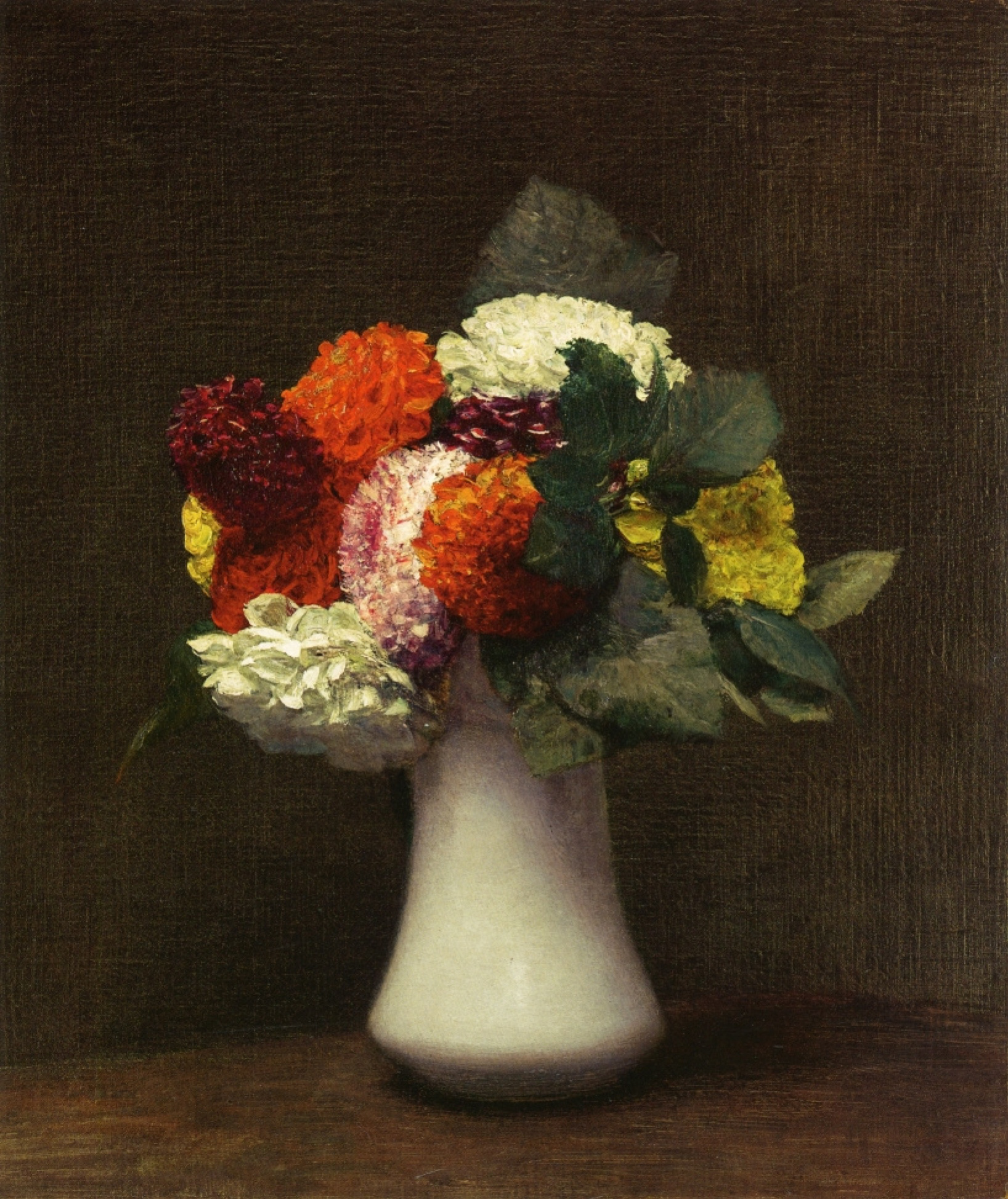 Henri Fantin-Latour、海外版超希少レゾネ、新品高級額装付 Henri Fantin-Latour 大丽花, 1872, 37×45 厘米：作品描述| Arthive