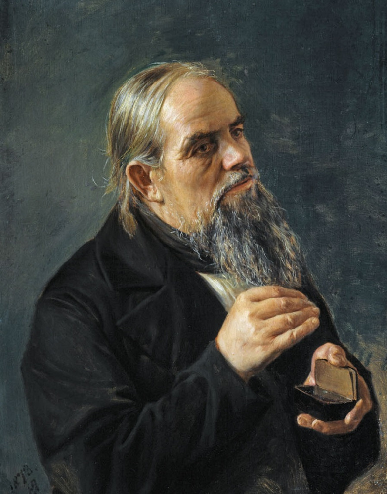 Nikolay Aleksandrovich Yaroshenko. "The old man with snuff box" 1873