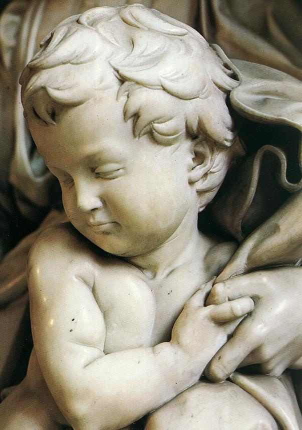 Madonna Of Bruges. Fragment.