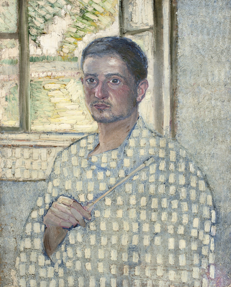Vladimir Davidovich Baranov-Rossine. Self-portrait with brush