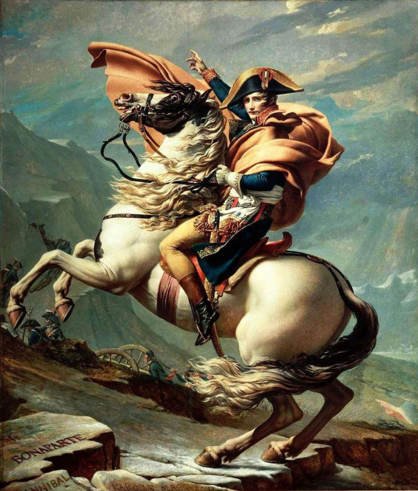 Jacques-Louis David. Napoleon at the pass Saint-Bernard III