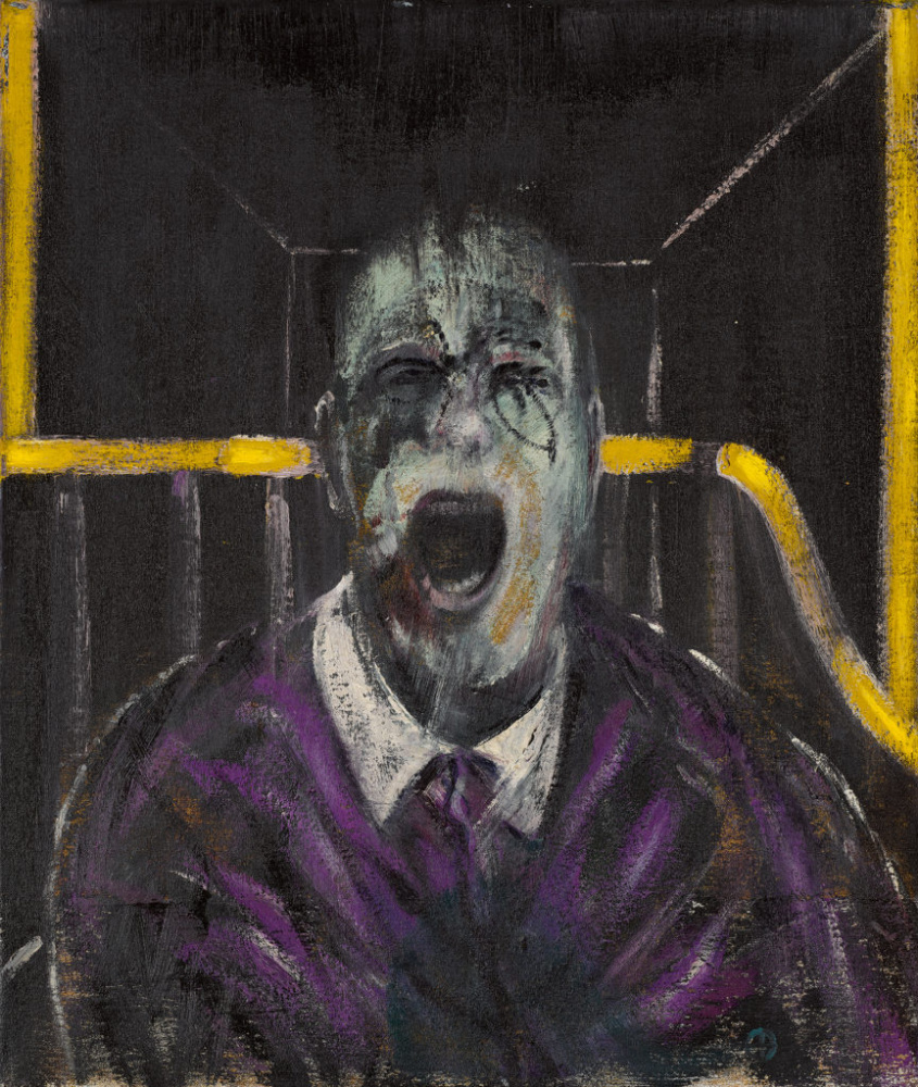 Francis Bacon. Skizze des Kopfes