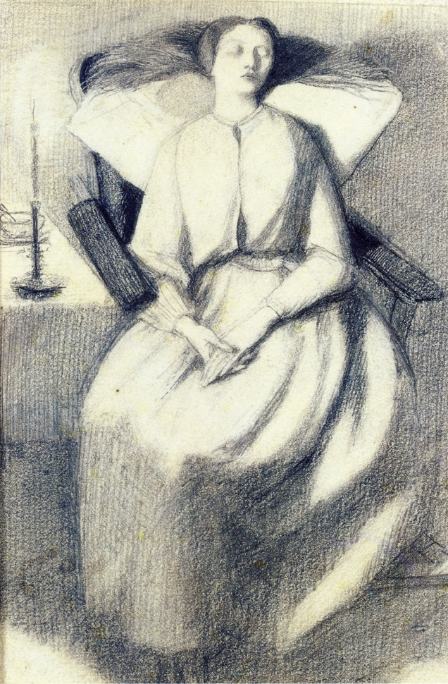 Dante Gabriel Rossetti. Elizabeth Siddal in a chair