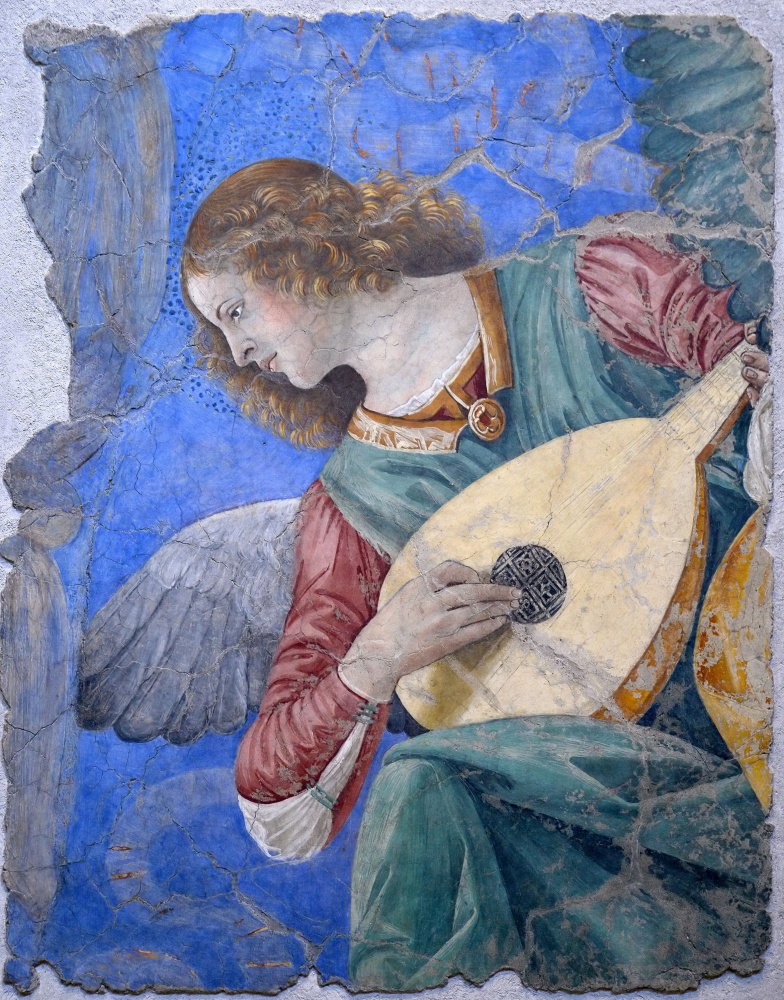 Melozzo da Forlì. Angel playing music