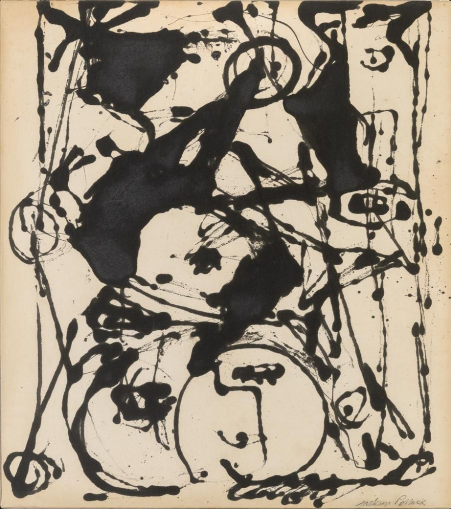 Jackson Pollock. Black and white painting II