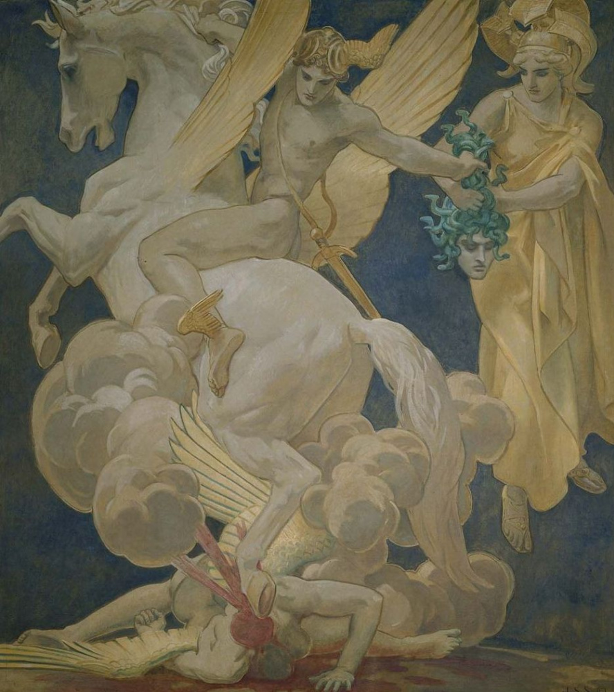 John Singer Sargent. Perseus on Pegasus kills Medusa