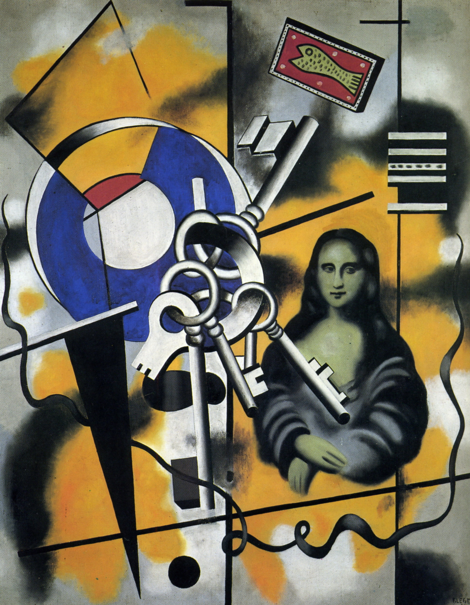 Mona Lisa with keys, 1930 by Fernand Leger: History, Analysis