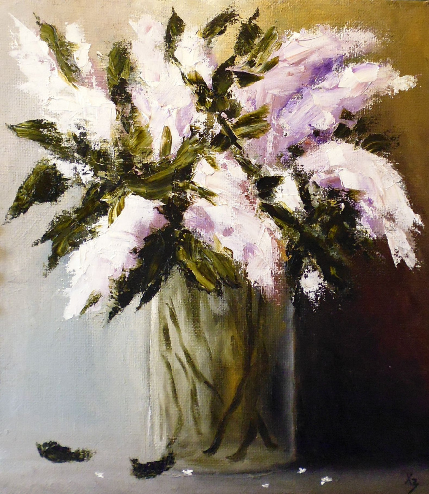 Sergei Nikolayevich Khodorenko-Zatonsky. Lilacs in a glass vase