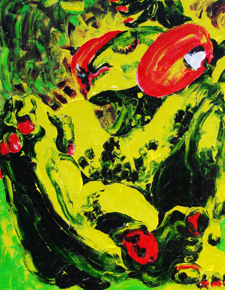 Кандинский-ДАЕ. Sublimatik. Birth sublimatisma. Oil on canvas, 70-55, 2005. (Expressive sublimatism )
