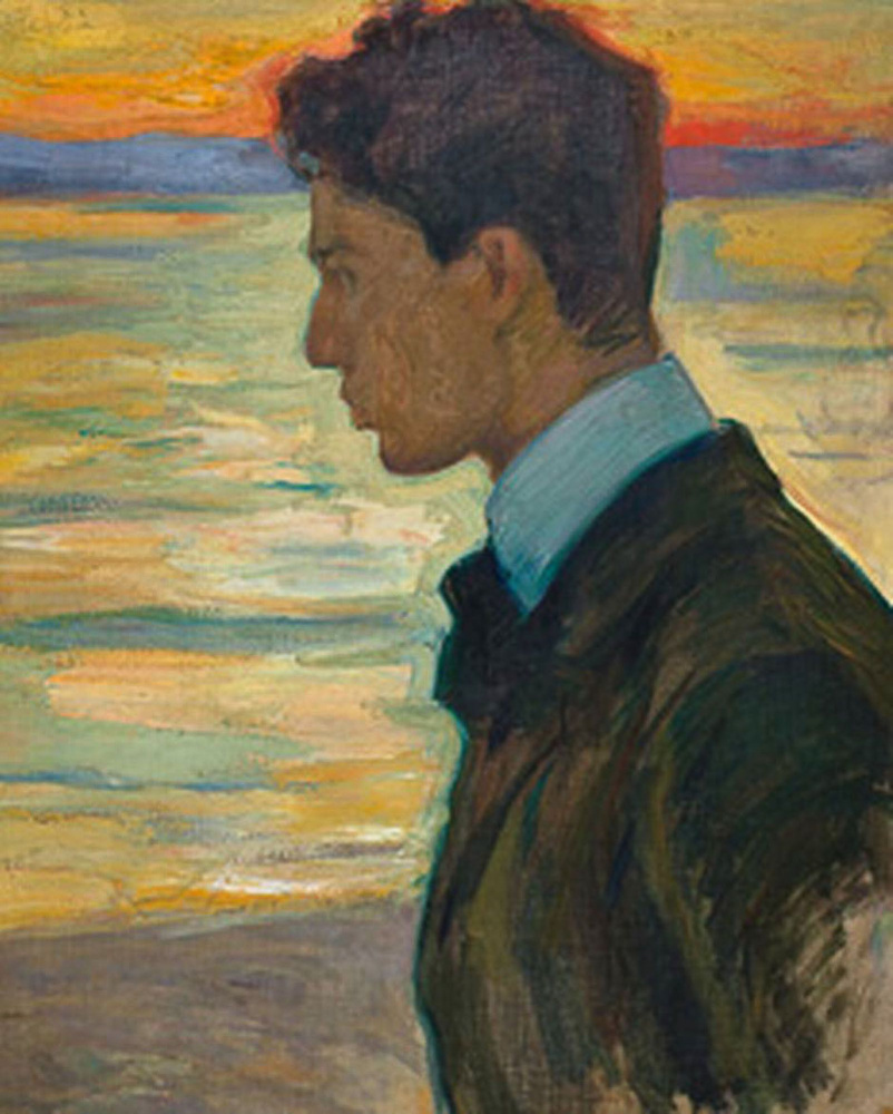 Leonid Pasternak. Portrait of Boris Pasternak at the Baltic sea