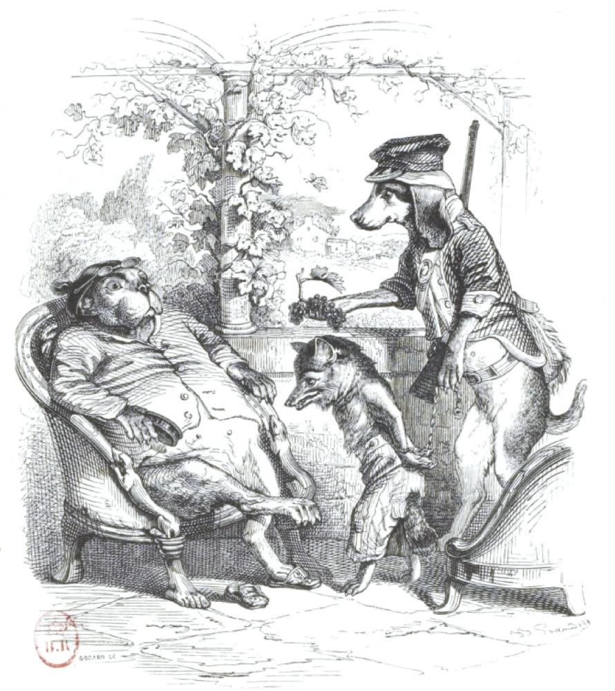 Jean Ignace Isidore Gérard Grandville. Dear Great Dane. "Scenes of public and private life of animals"