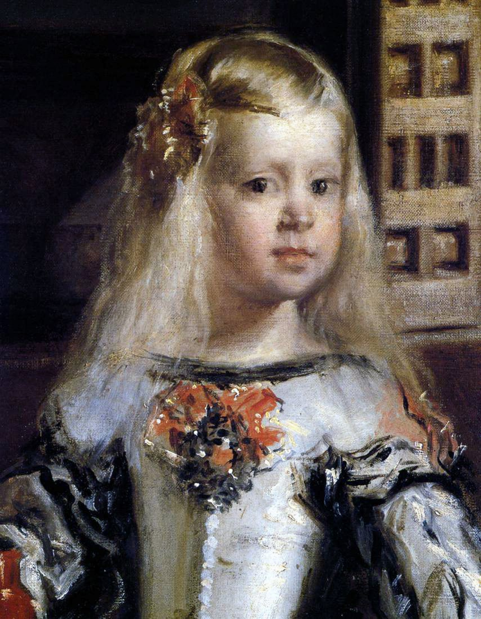 肉筆油絵☆F20号『infanta margarita maria』ピカソ/模写 Las Meninas. Fragment. Portrait of the Infanta Margarita, 1656 by