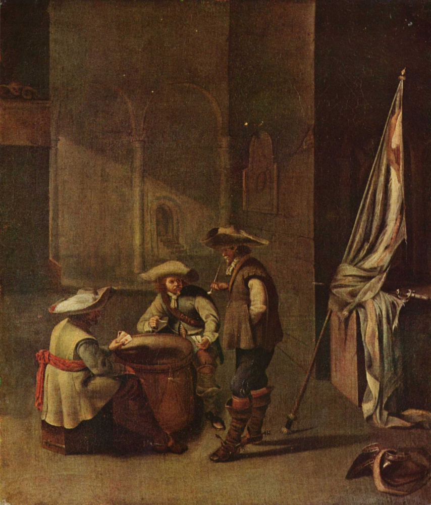 Jakob Duke. The soldiers in the guardroom playing cards